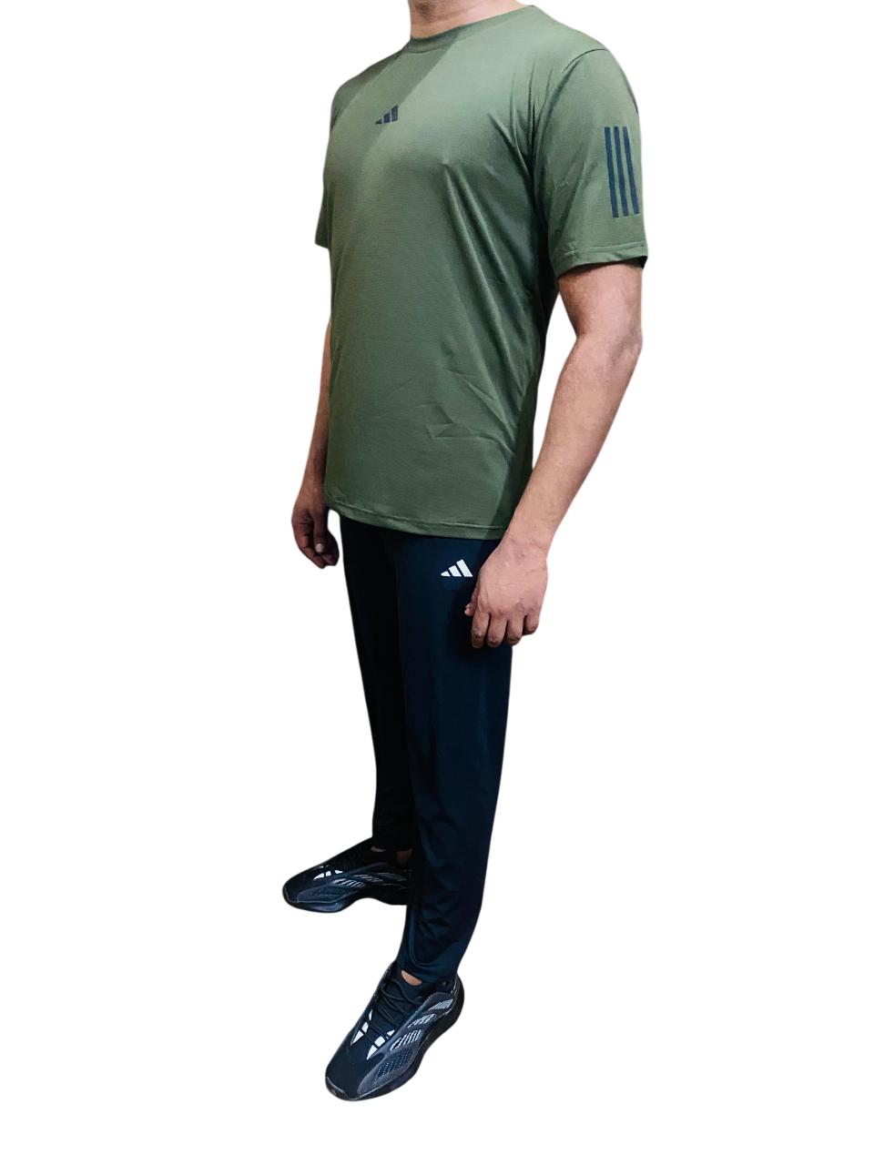 Adi Tracksuit with Olive Green T-Shirt
