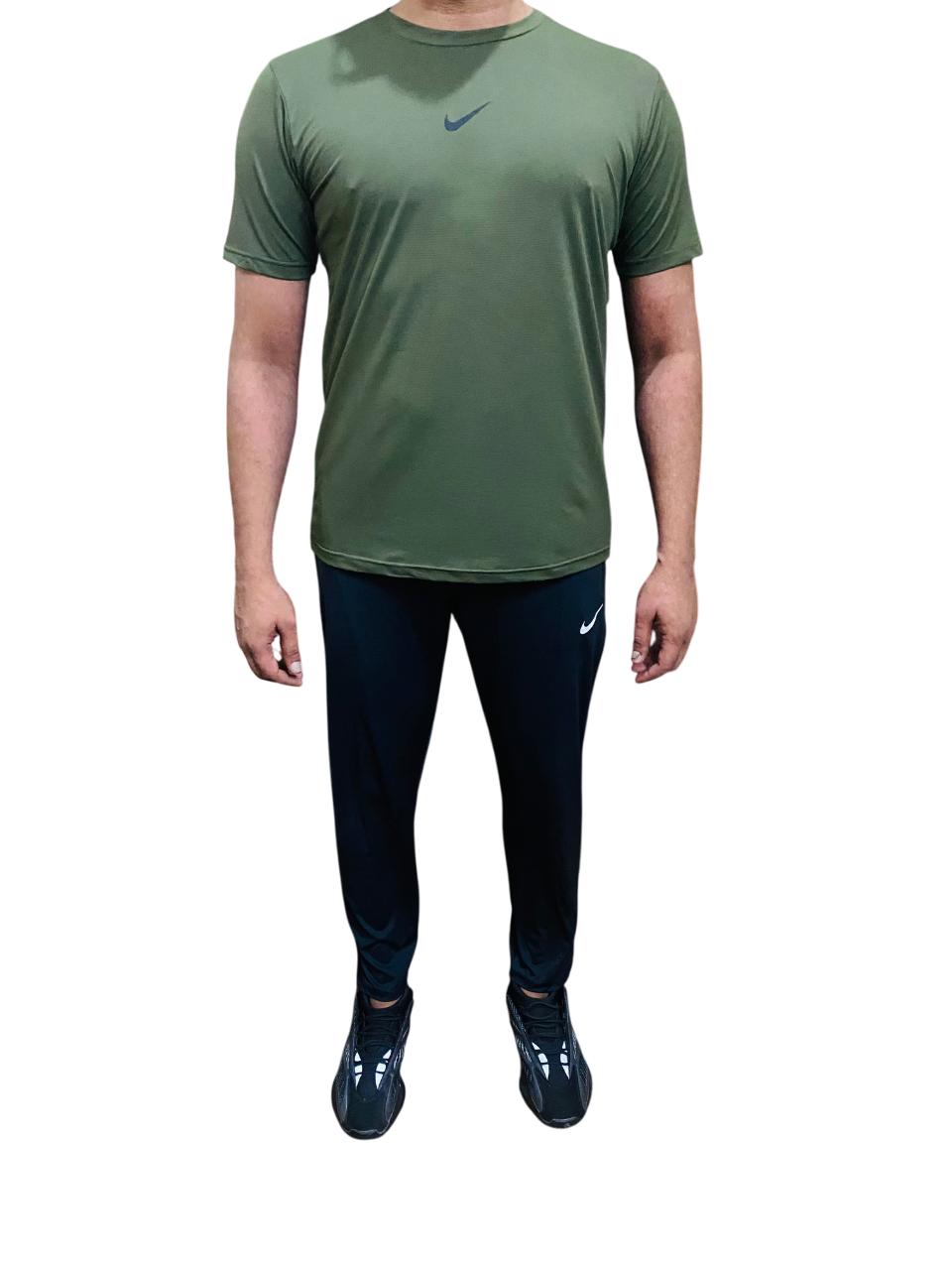 Nike Tracksuit with Olive Green T-Shirt