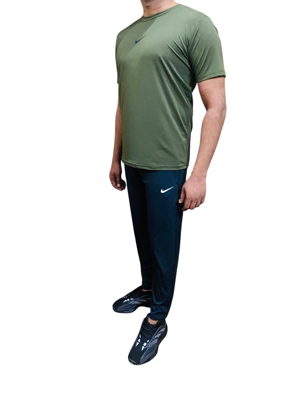 Nike Tracksuit with Olive Green T-Shirt