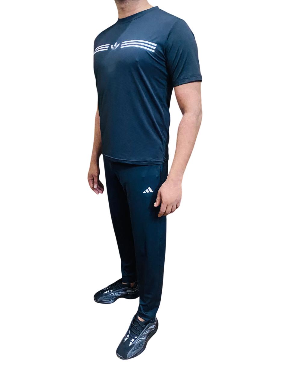 Adi Tracksuit with Black T-Shirt